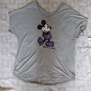 Disney Mickey Sequined Short Sleeve Shirt